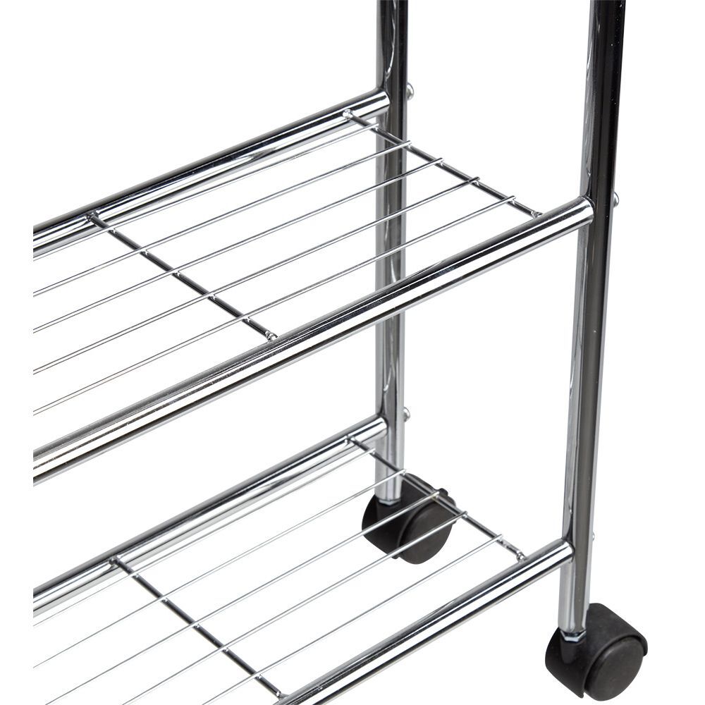 Desserte de salle de bains 4 niveaux métal gris