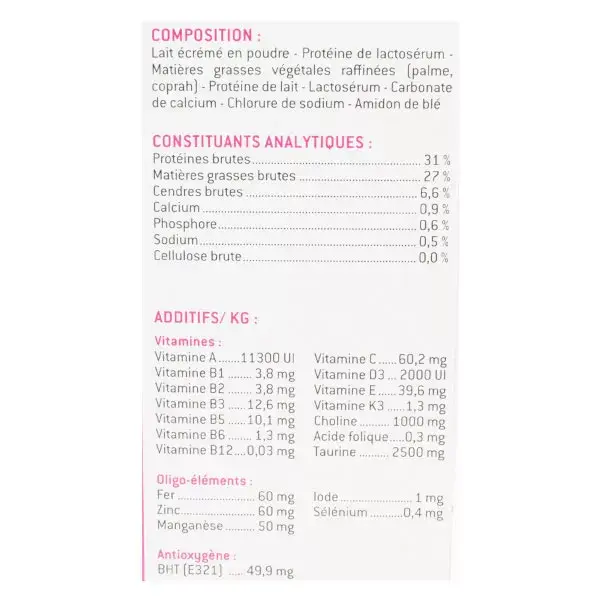 Clement Thekan Lait En Poudre Chiot Chaton + Biberon Et Tétines 400g