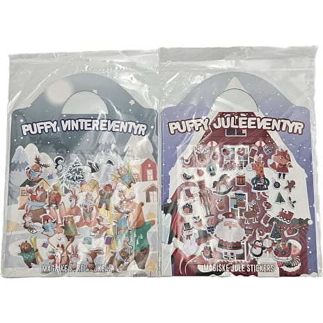Jule klistermærkebog - flere varianter - assorteret