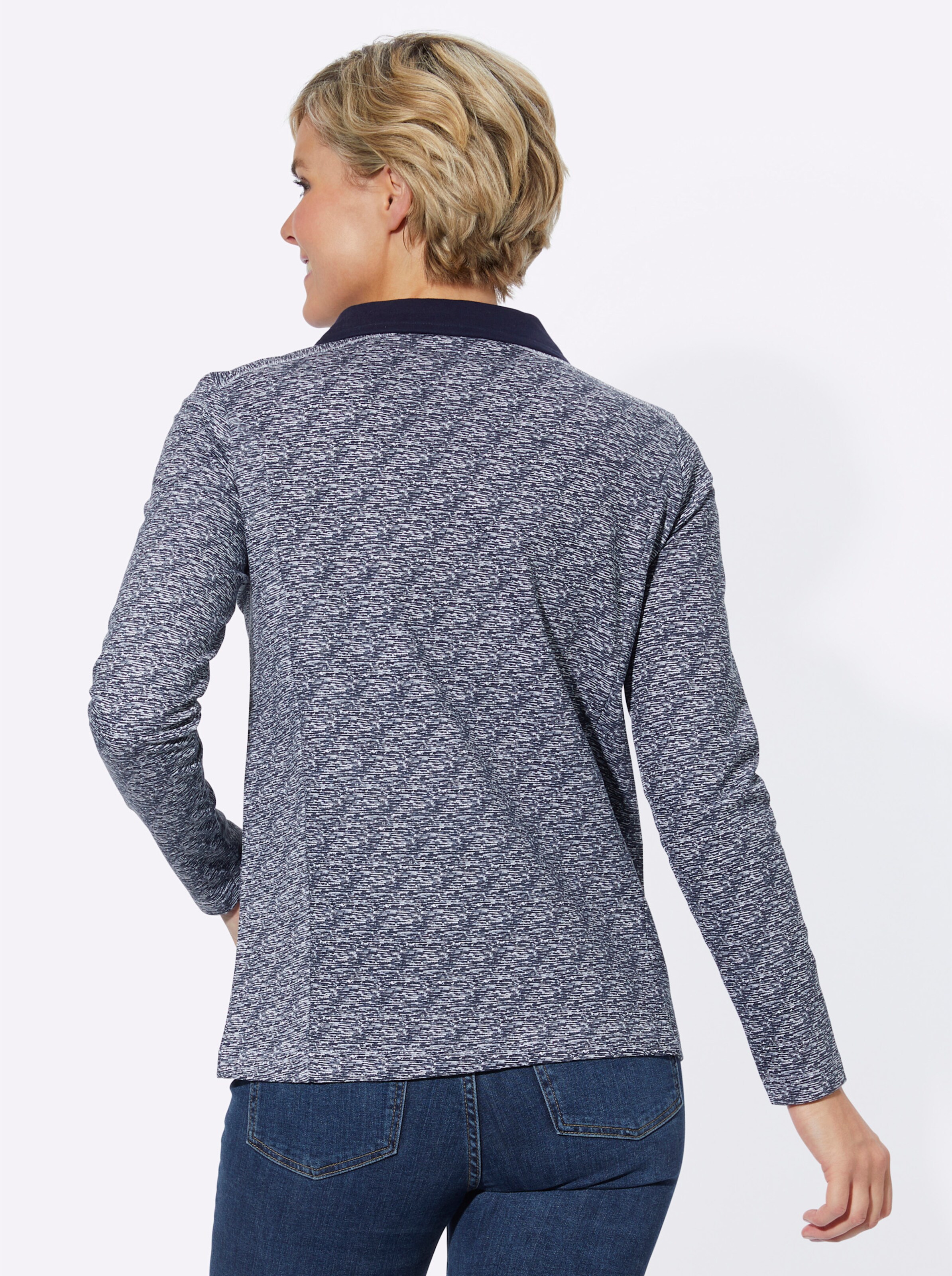 Sweatjacke in marine-bedruckt