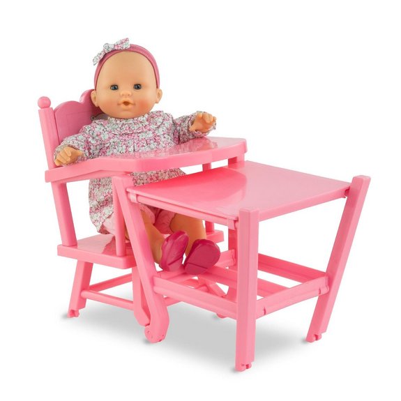 Chaise Haute rose Mon Grand Poupon