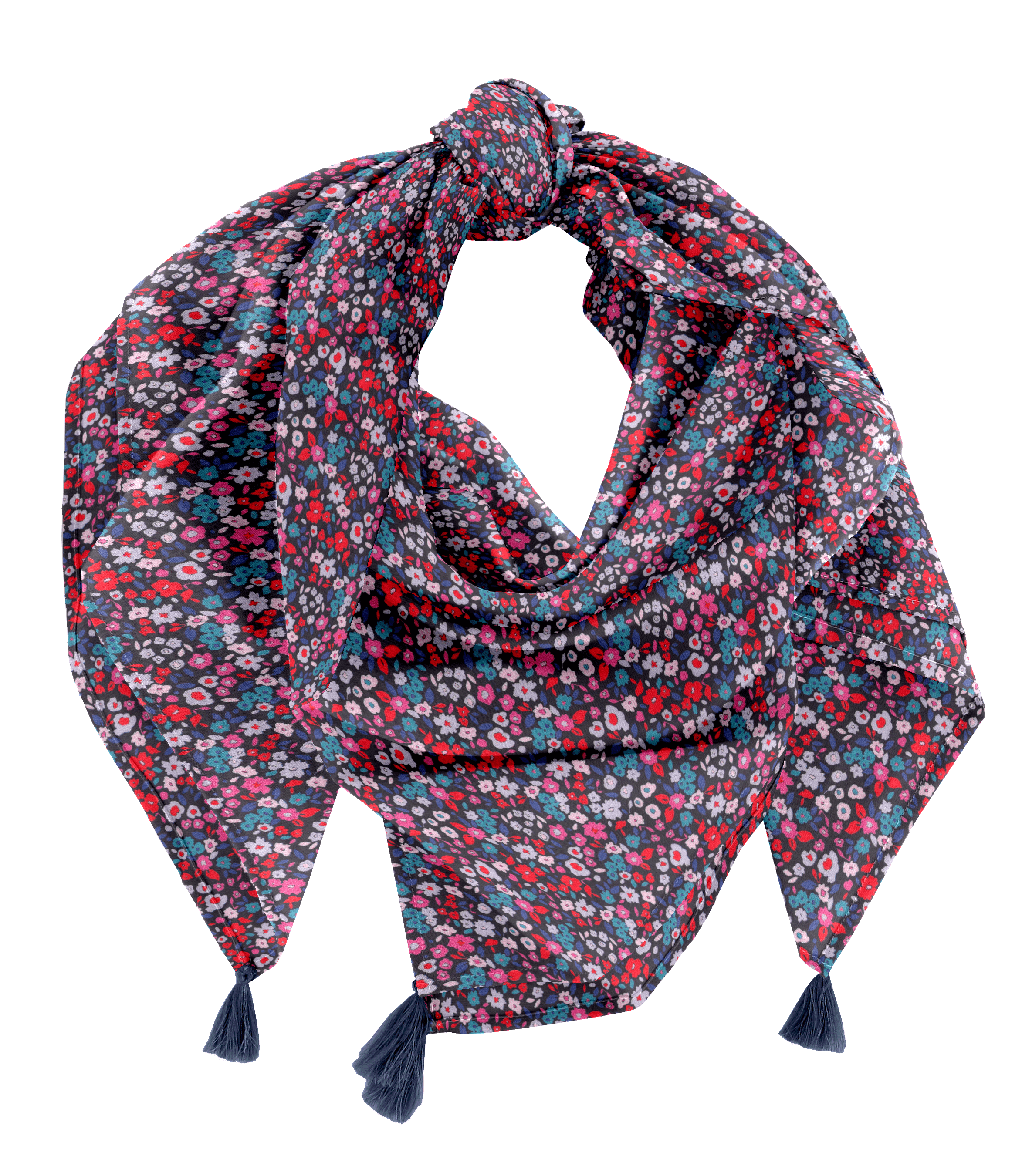 Foulard Pompon Romance Fleurie