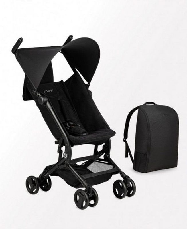 Momi Grace Black Compacte Buggy - Lichtgewicht en Opvouwbaar - Inclusief Rugzak