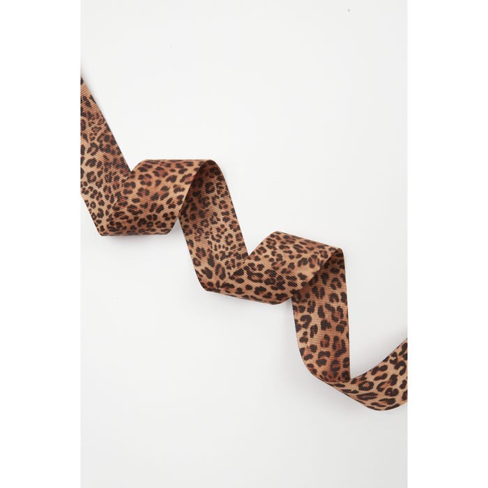 Atelier Veritas-Gros grain leopard 40mm - per meter