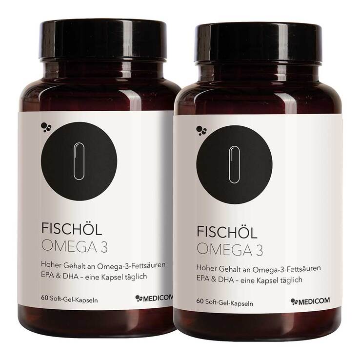 Fischöl Omega-3 Weichkapseln, 2X60 St