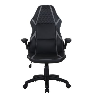 Fauteuil gamer RACER SPEED - accoudoirs rabattables - noir et gris