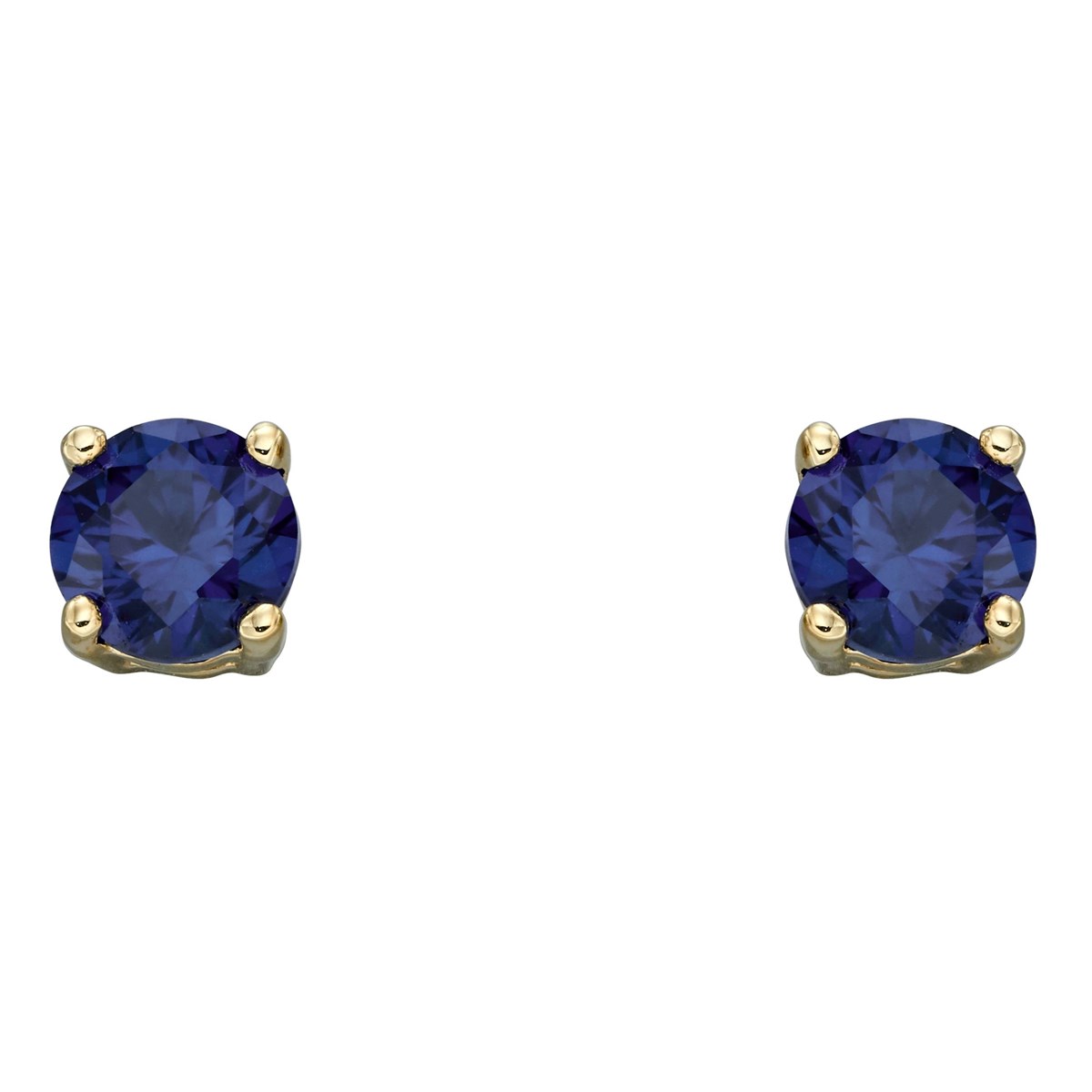 Boucle d'oreille septembre saphir en or 375/1000