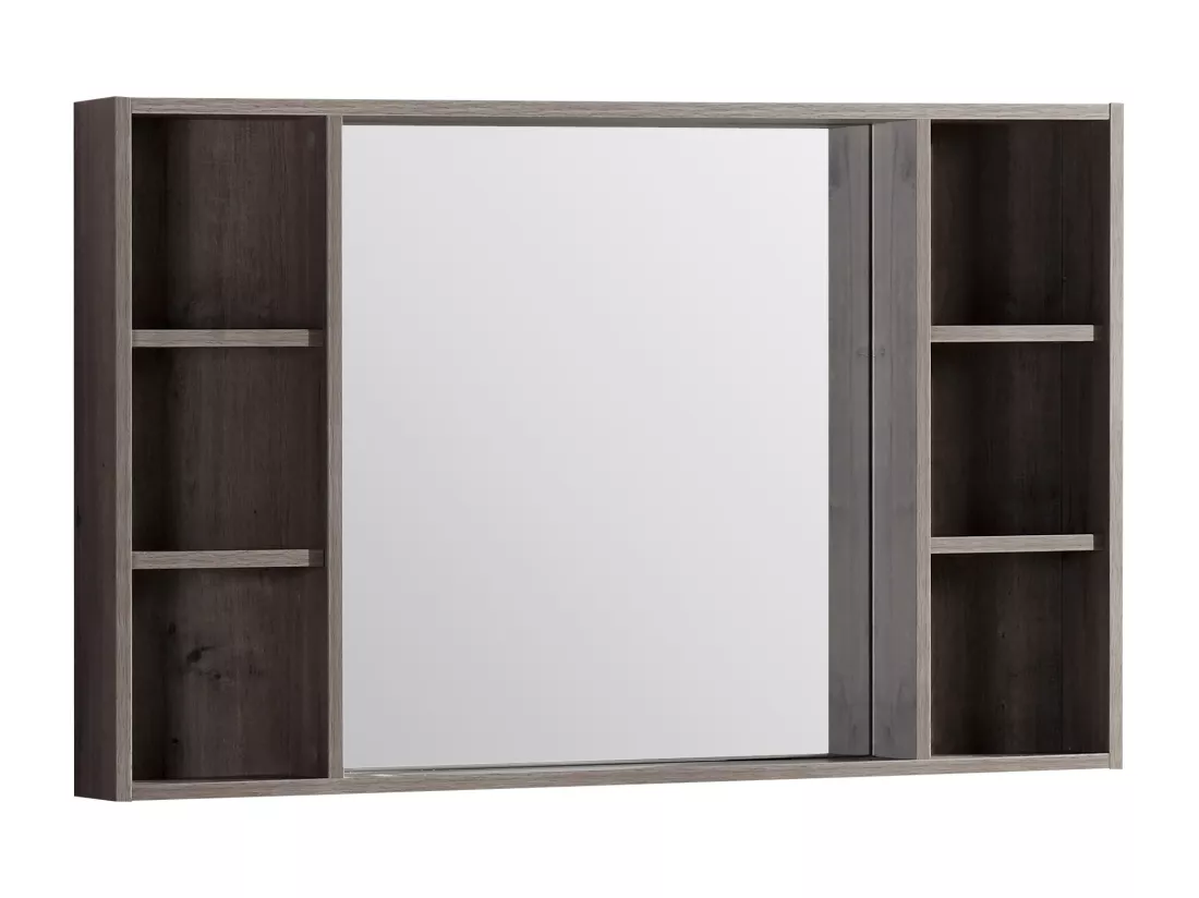 Miroir avec rangement 120 cm chêne gris Aquanoma
