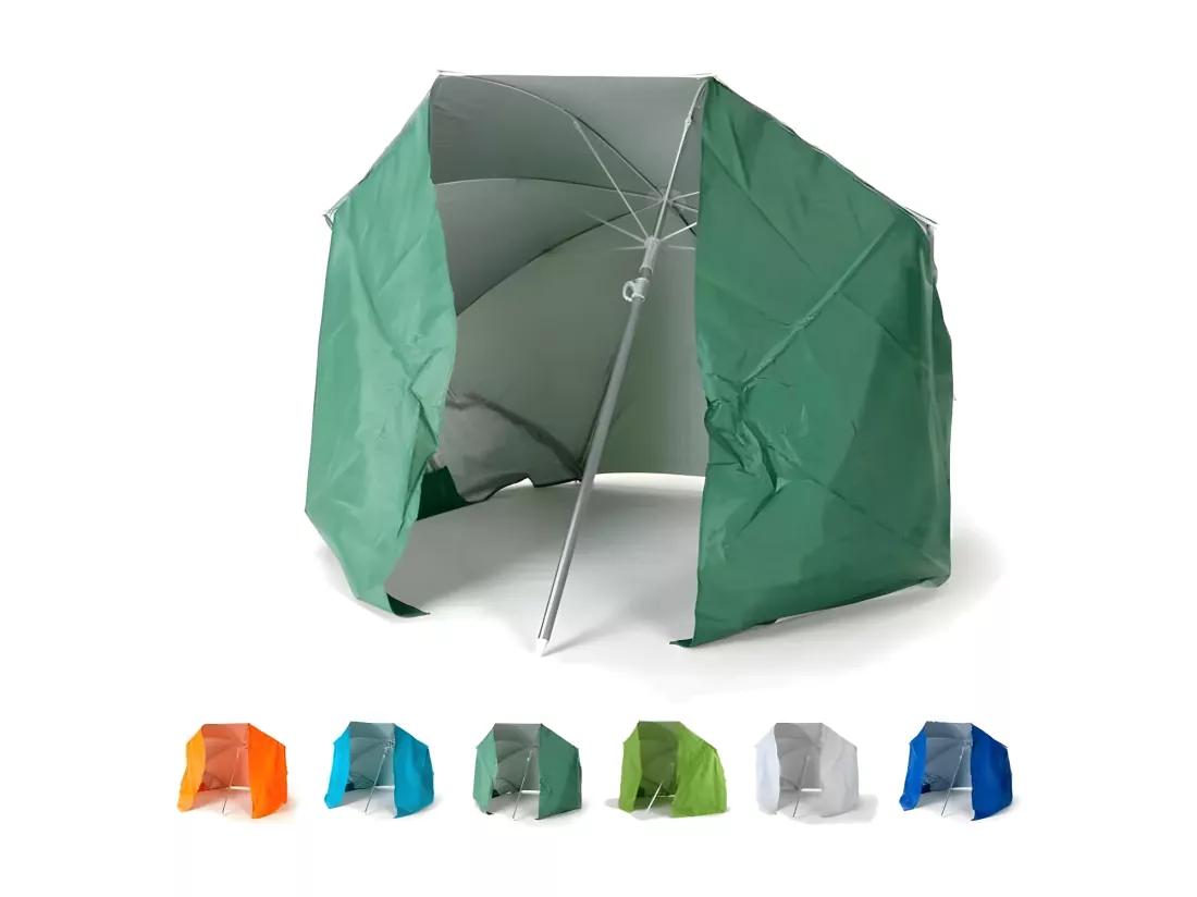 Parasol de plage pliable léger en aluminium avec tente 160 cm HORIZ