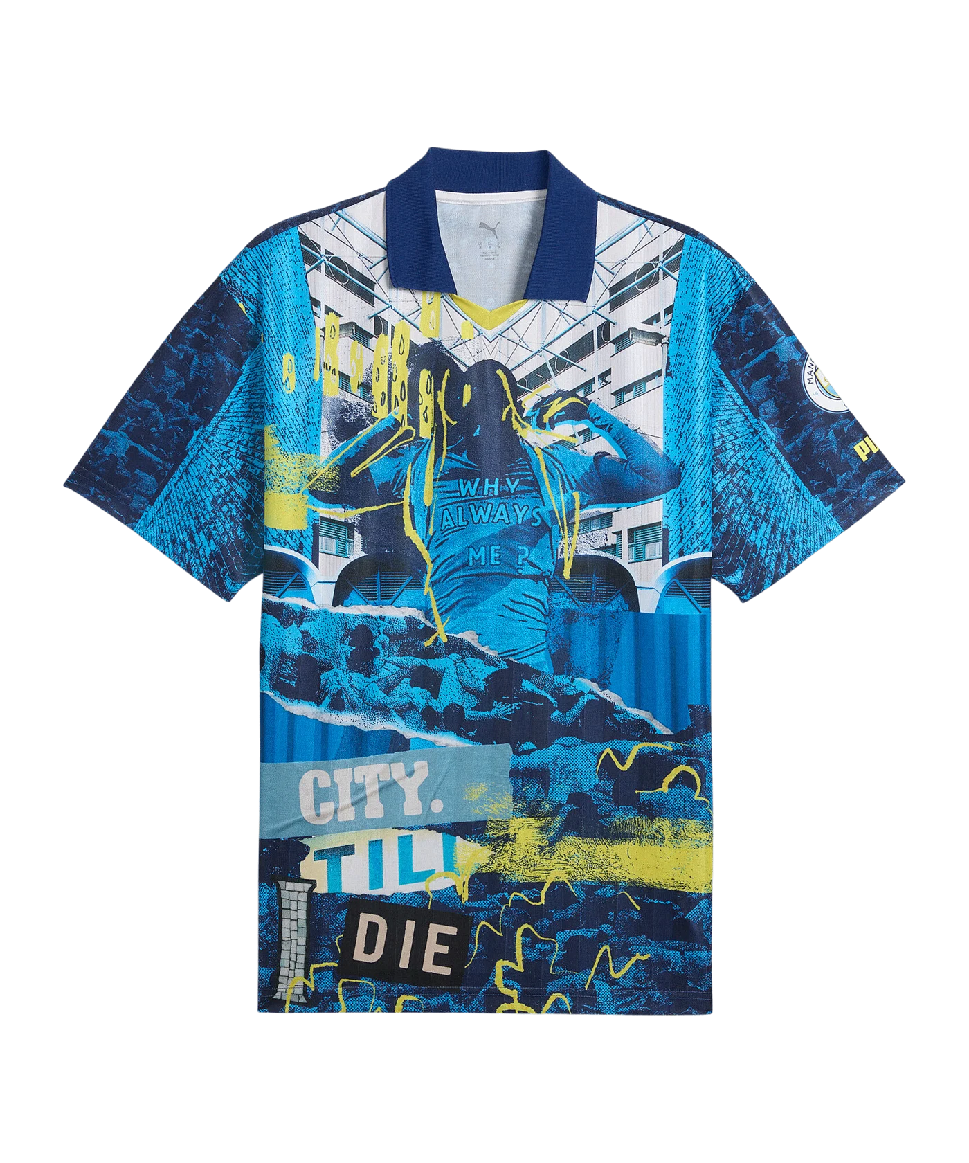 PUMA Manchester City ftblNRGY+ Retro Trikot Blau F75