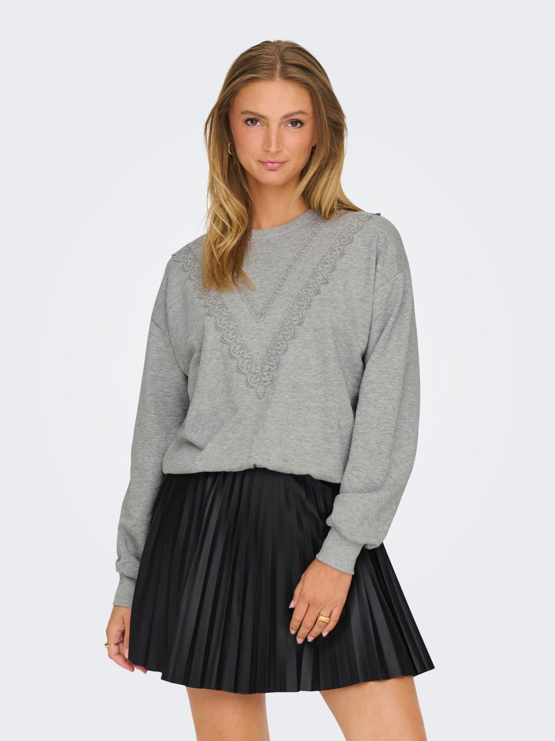 JDYEBBA Sweatshirt Light Grey Melange