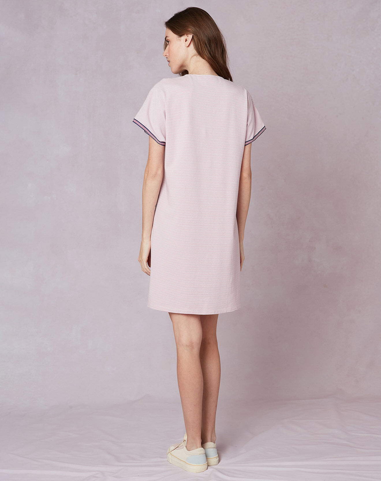 Le Chat Chemise de nuit Toudoux violet/écru