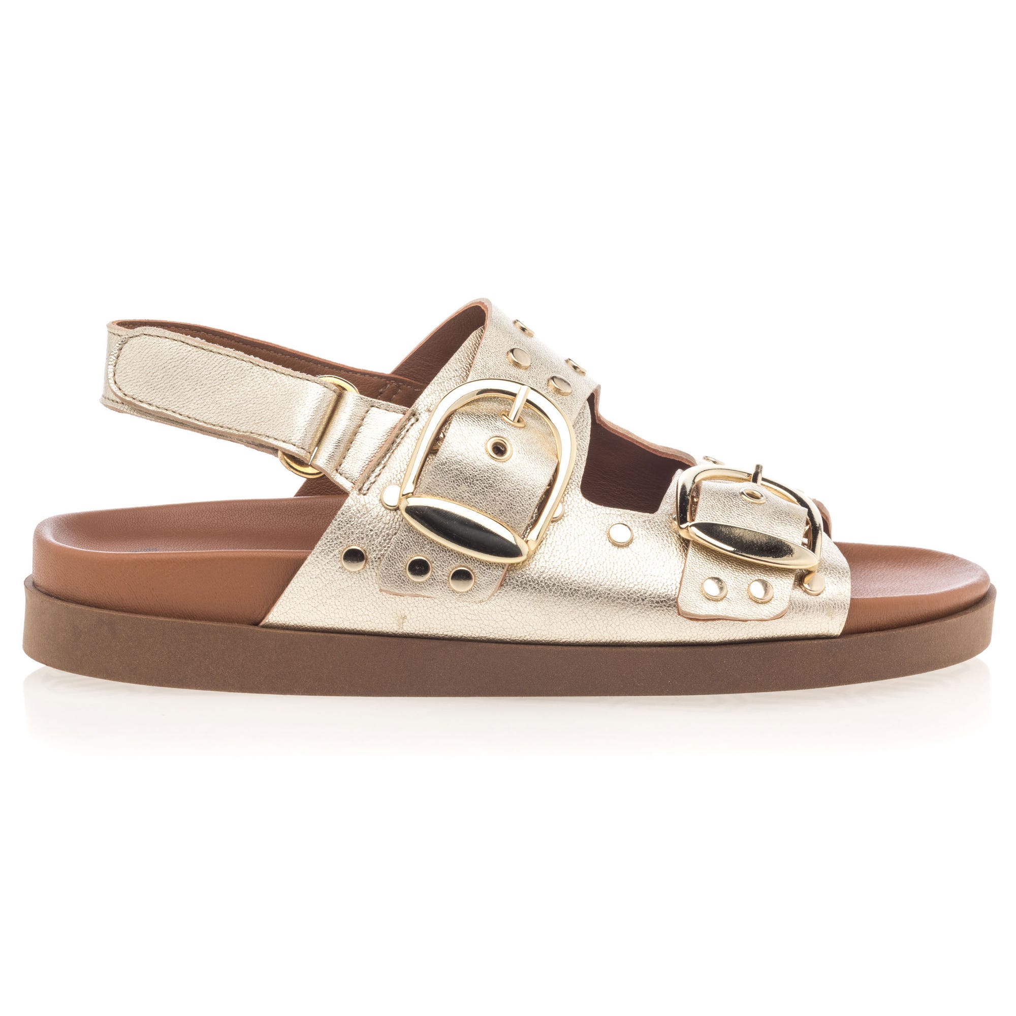 Sandales Femme en cuir or