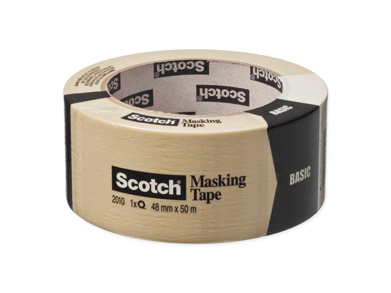 3M Scotch Abdeckband Basic 48 mm x 50 m, Beige Maler Abdeckband 48 mm x 50 m