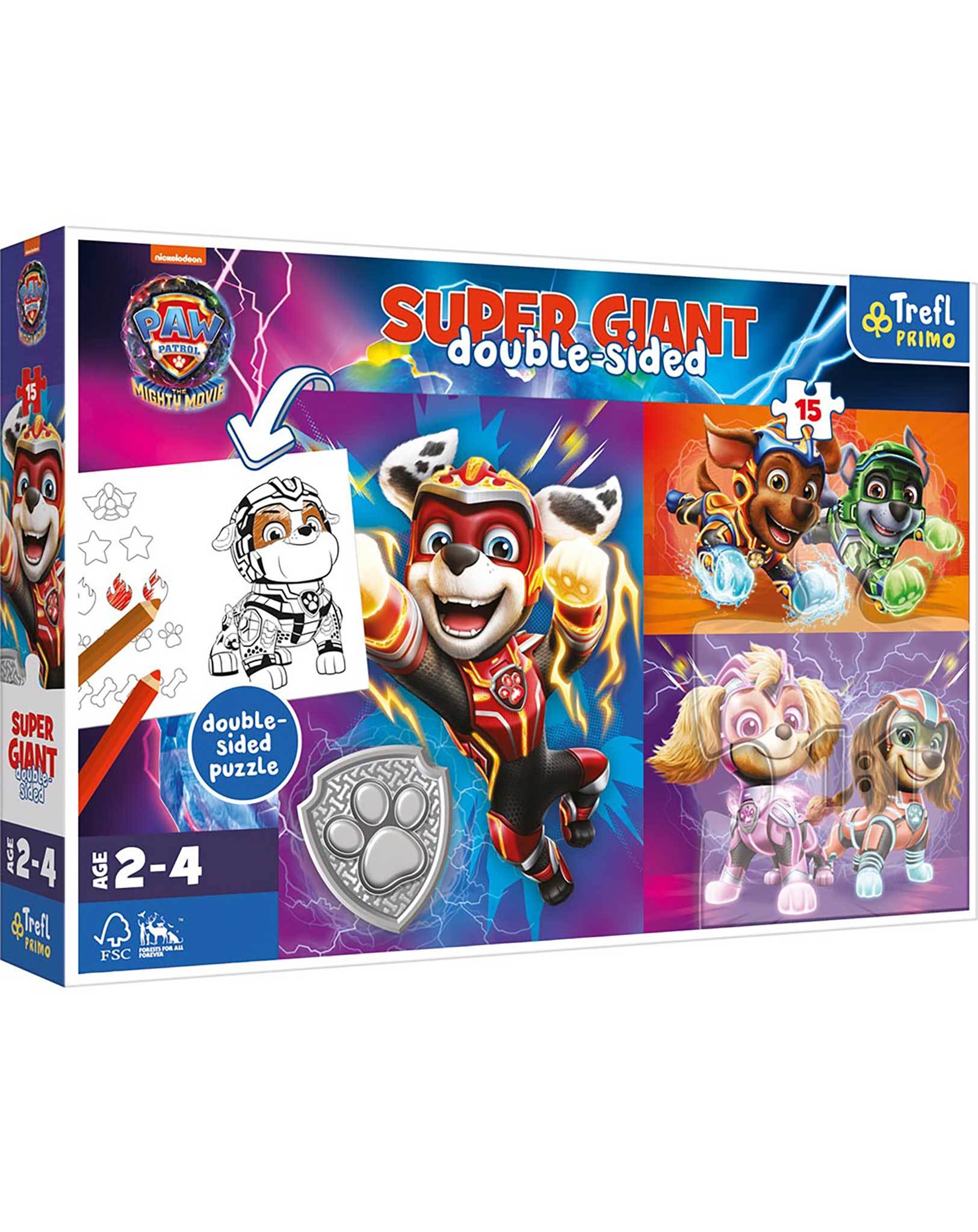PAW Patrol - Primo GIANT Puzzle 15 Teile + Malvorlage Paw Patrol Film