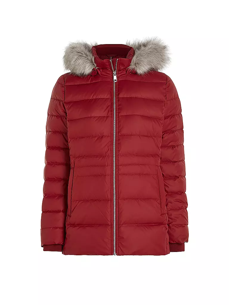 TOMMY HILFIGER Daunensteppjacke dunkelrot
