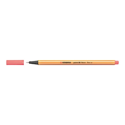 STABILO Point 88 - Feutre fin - 0.4 mm - rouge fluo