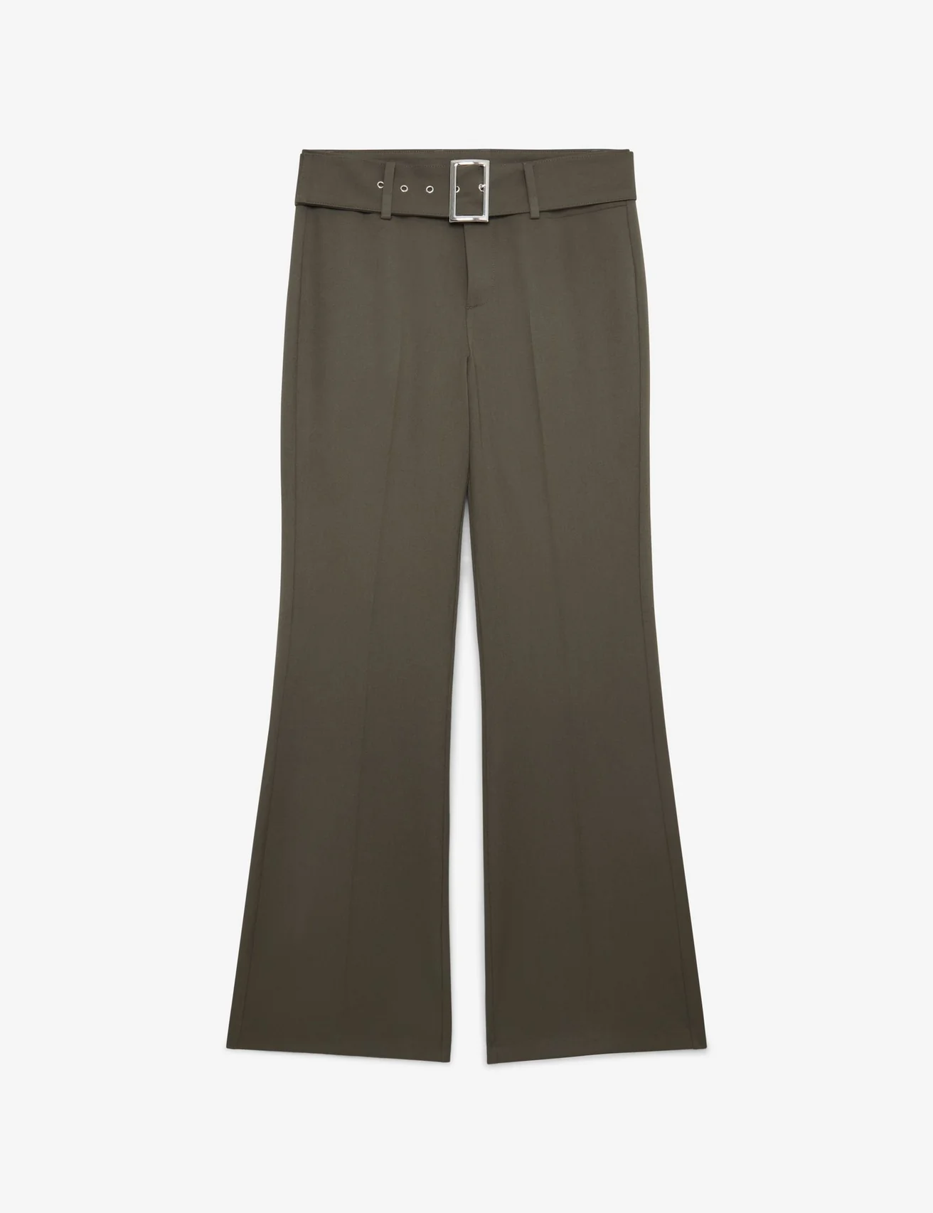 Pantalon de tailleur coupe flare kaki
