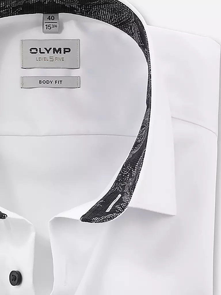 OLYMP LEVEL FIVE Hemd Body Fit weiss