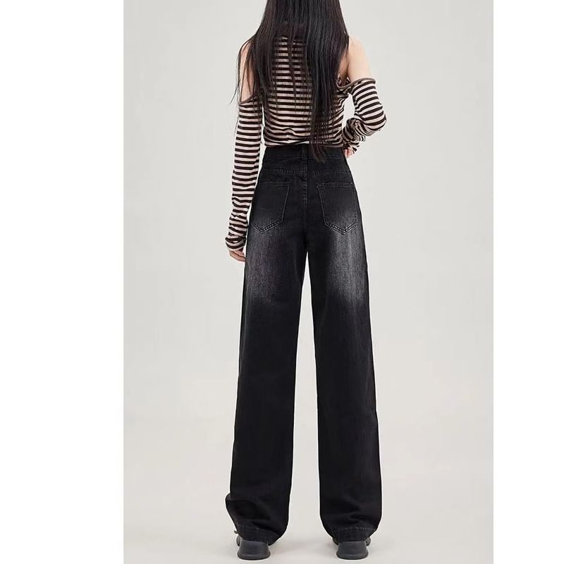 Everose - High Rise Washed Loose Fit Jeans