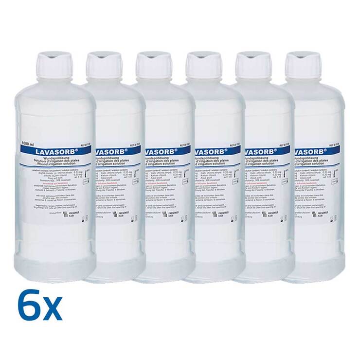 Lavasorb Wundspüllösung, 6X1000 ml