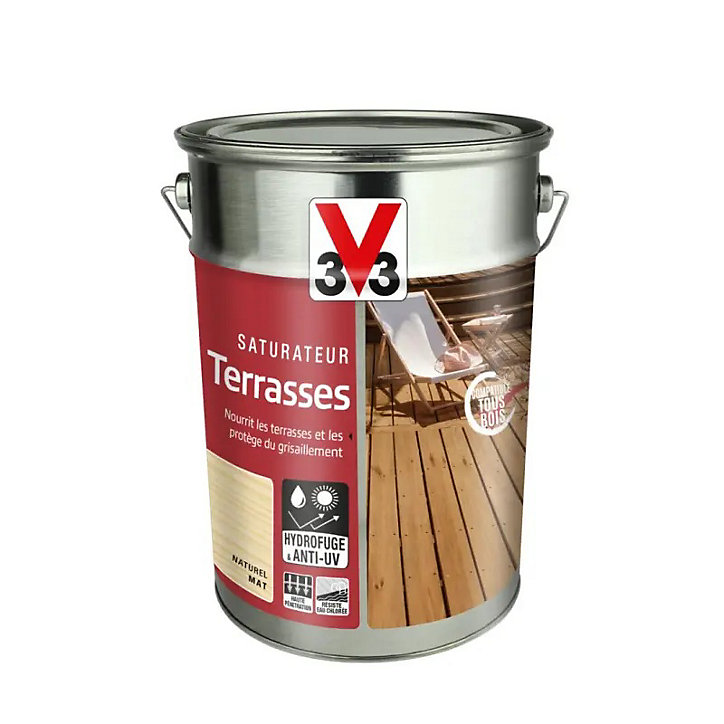 Saturateur pour terrasses V33 mat naturel 2,5L