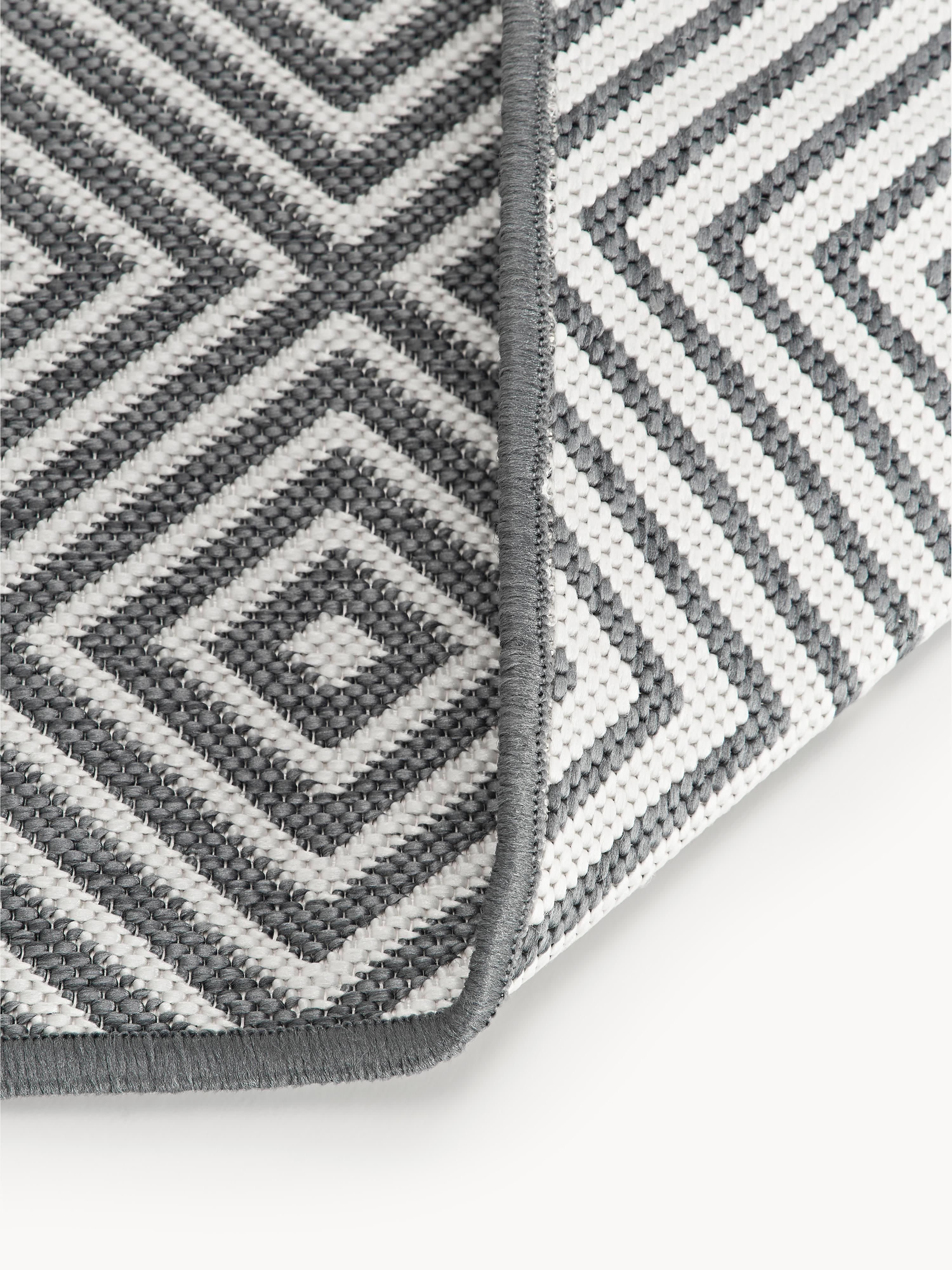 Outdoor dubbelzijdige loper Reddy met ruitjesmotief