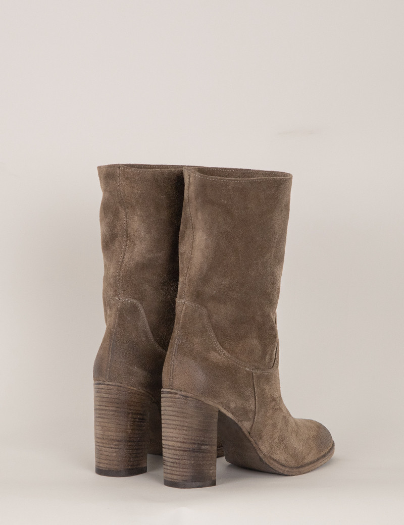 PAOYAMA BOOTS VELOURS TAUPE