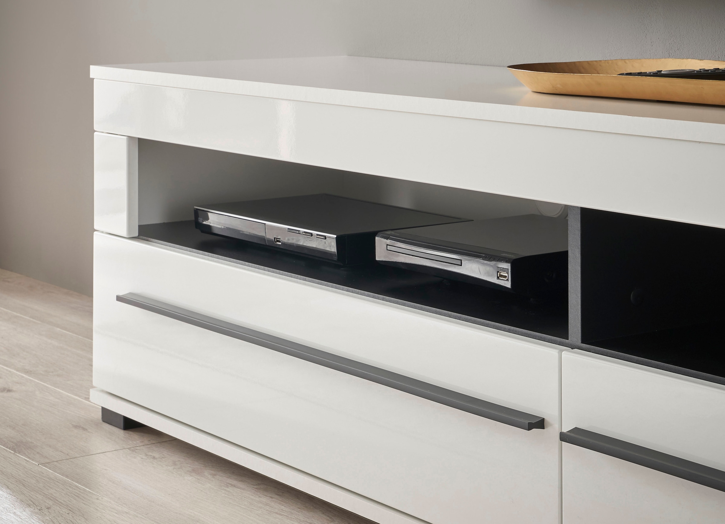INOSIGN Wohnwand »Cantara, moderne Anbauwand, Wohnzimmer-Set, in Eiche Evoke oder Weiss« Set, 4 Stk. tlg.