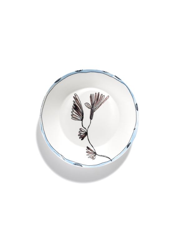 Serax Midnight Flowers by Marni Camelia Aubergine diep bord Ø22