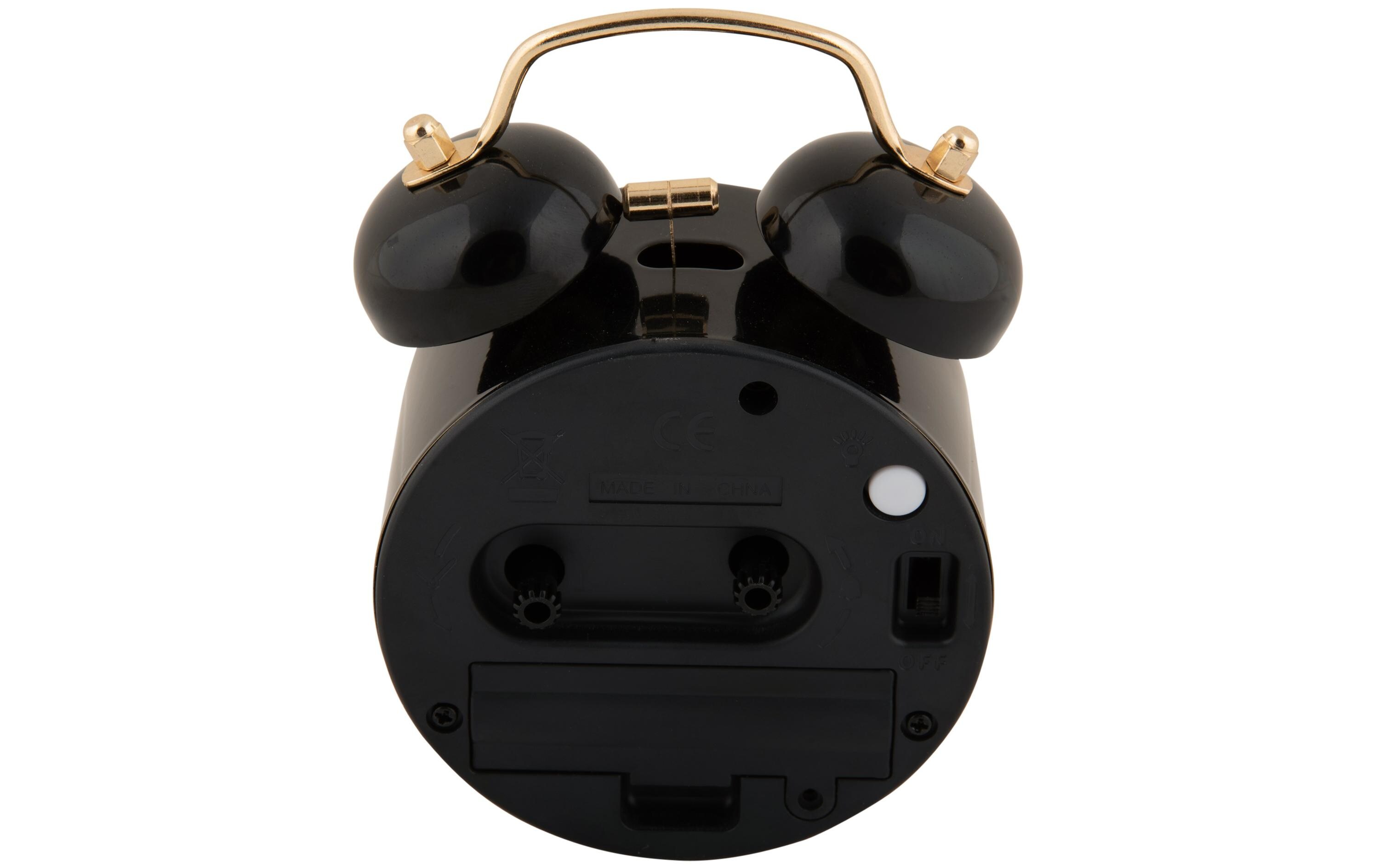 Klassischer Wecker Pearl Glow BlackWecker mit Doppelglocke