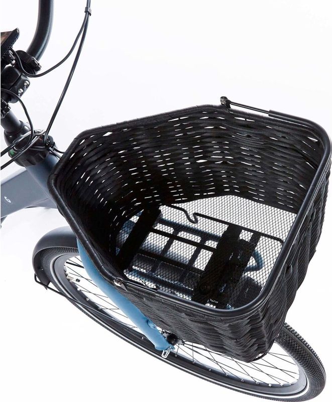 Cortina - Mand Family Sevilla AVS - Fietsmand - Imitatie Wicker - Zwart