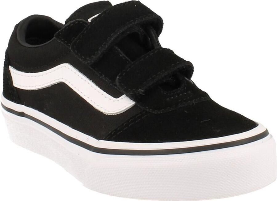 Vans Youth Ward V Suede Canvas Jongens Sneakers Black White