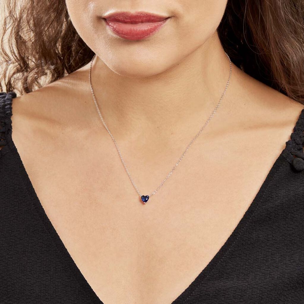 Collier Kelvyn Argent Blanc Oxyde