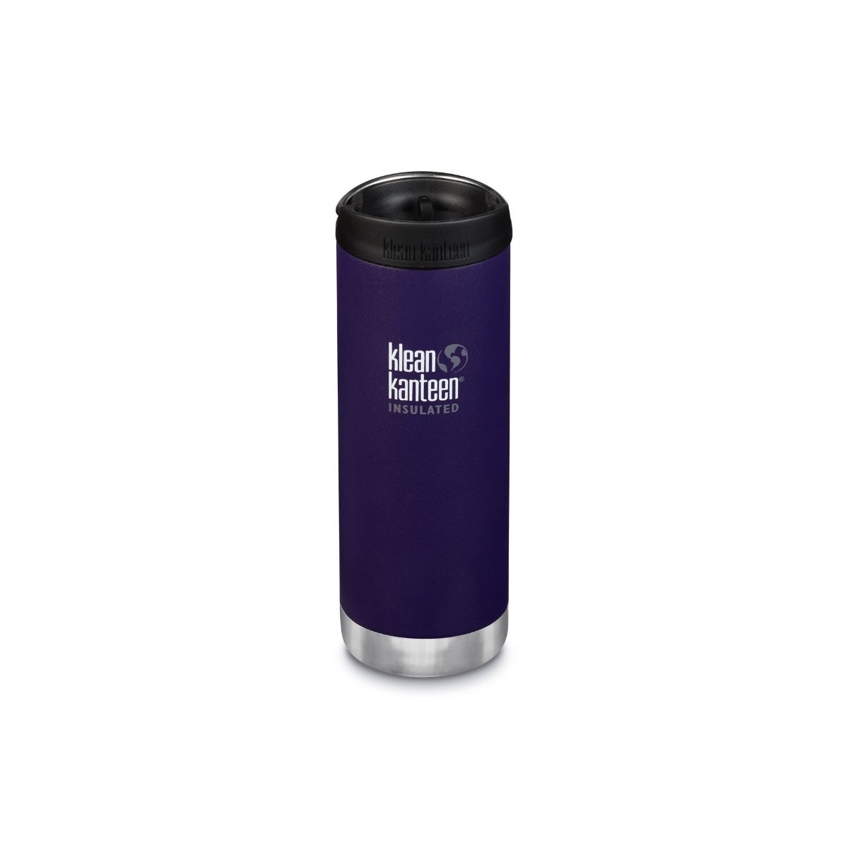 Garrafa térmica isolada Klean Kanteen Tkwide de 473 ml com tampa para café.