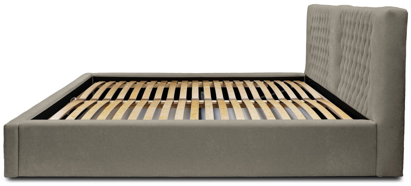 Trae Mobler Montana 140 x 200 cm Gestoffeerd Bed Taupe