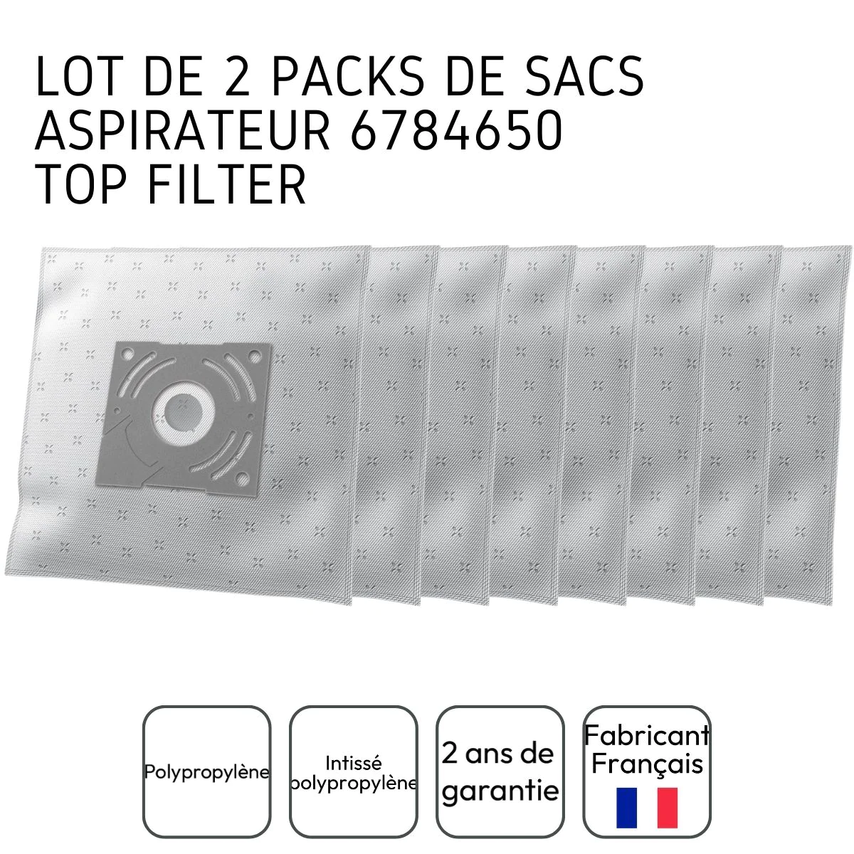 Lot de 2 packs de 8 sacs aspirateur 6784650 Samsung TopFilter