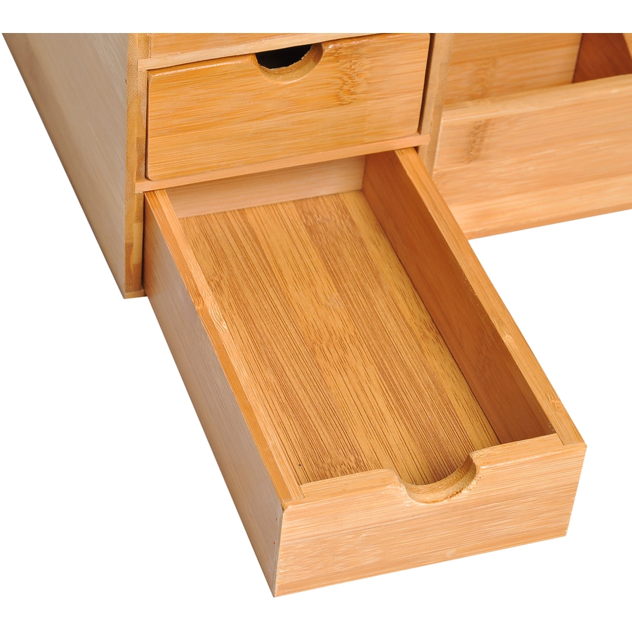 HOMCOM Schreibtischorganizer mit 2 Schubladen natur