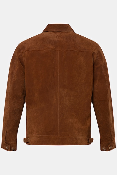 Lederjacke, Leder, Knopfleiste, 2-Wege Taschen