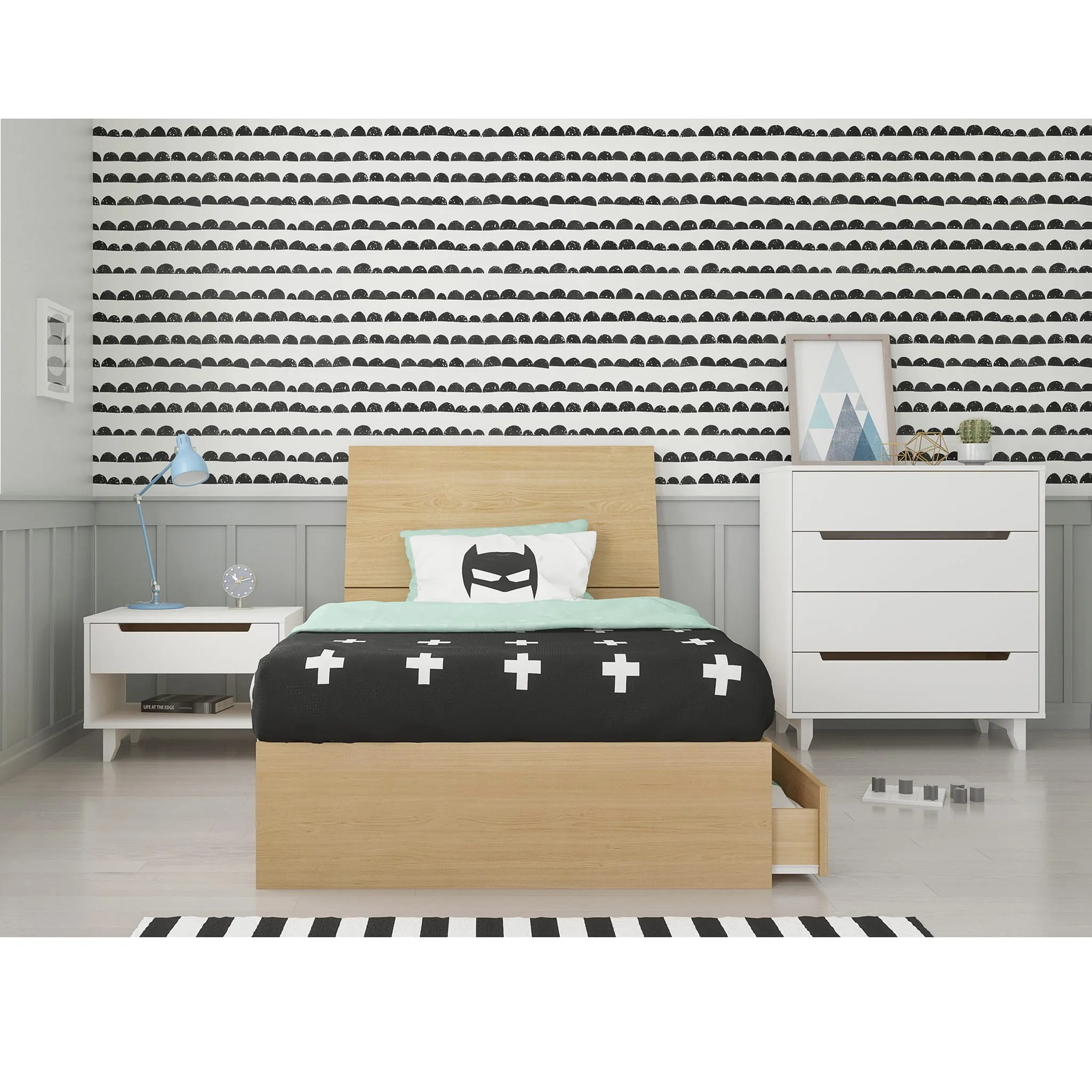 Nexera Table de Nuit Boreal - Blanc