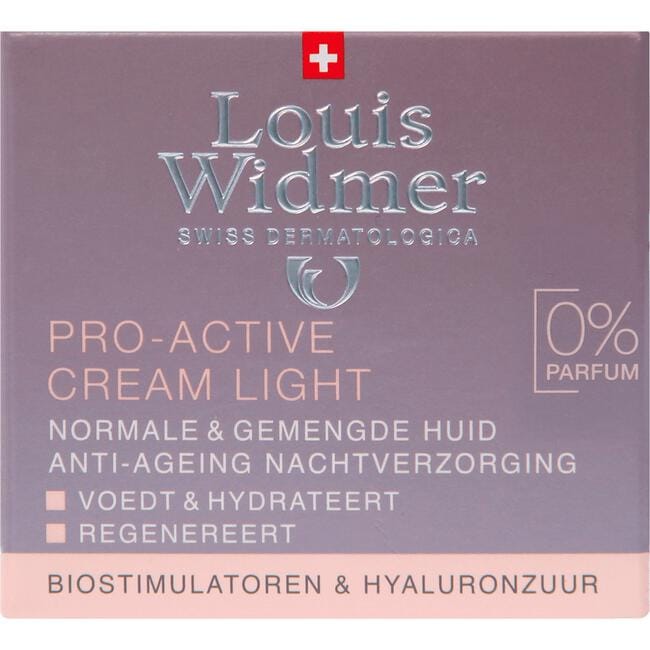 Louis Widmer Pro-Active Cream Light Zonder Parfum 50 ML