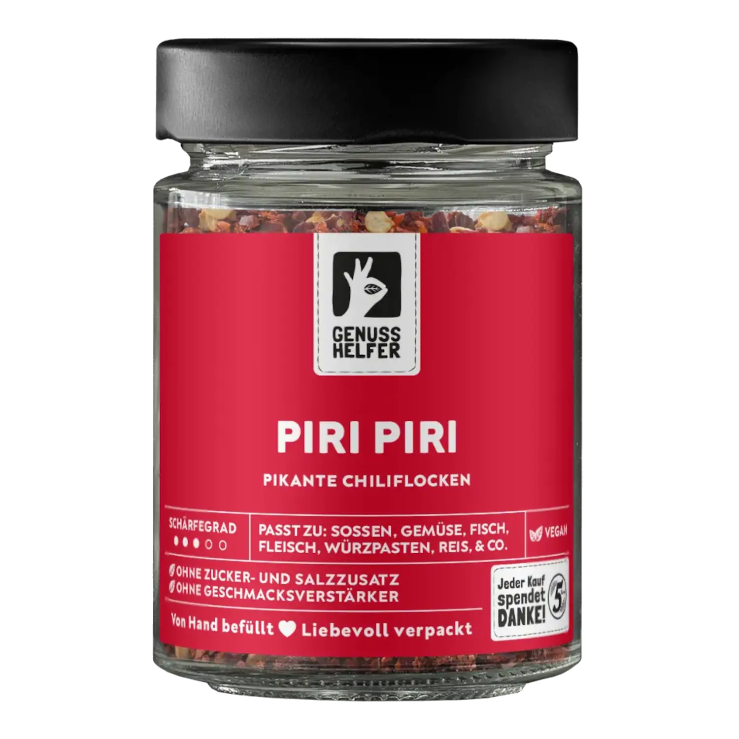 Piri Piri, geschrotet, im Glas