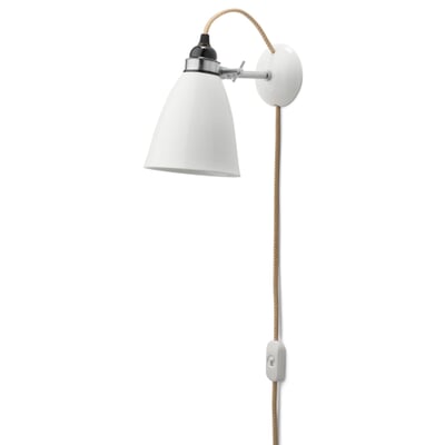 Wandleuchte Bone China, Natur, Kabel   Schalter