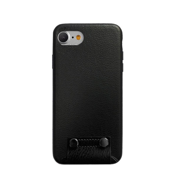 iPhone SE (2022/2020) / 8 / 7 / 6S Necklace Leder Schutz Hülle   Handykette (140cm) - Schwarz