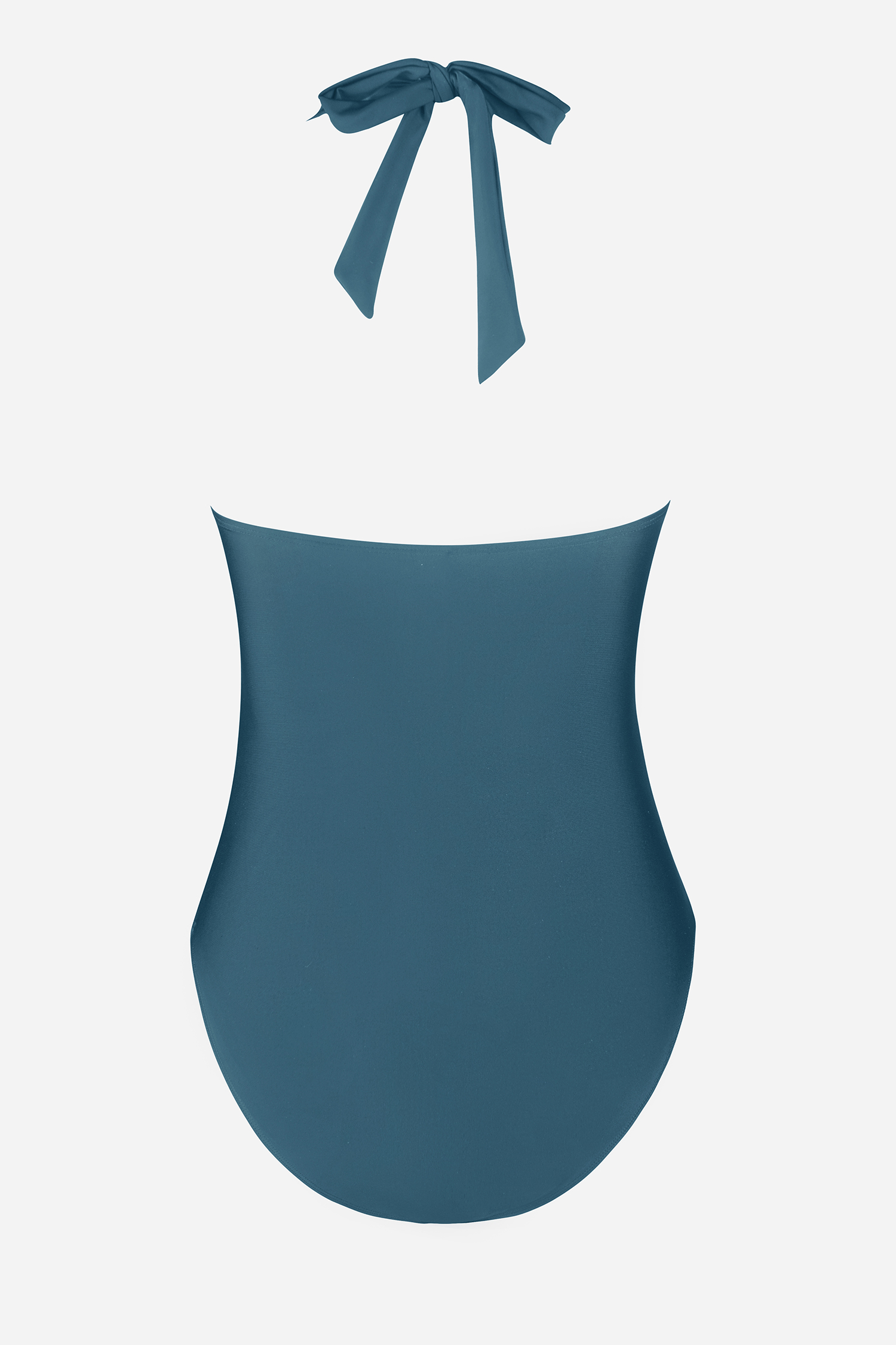Maillot de bain une pièce ruché et torsadé sur le devant à col licou
