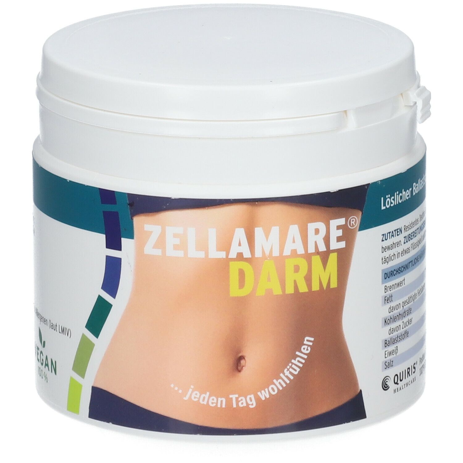ZELLAMARE DARM löslicher Ballaststoff zum Anregen des Stoffwechsels + Aufbau der Darmflora, VEGAN, glutenfrei