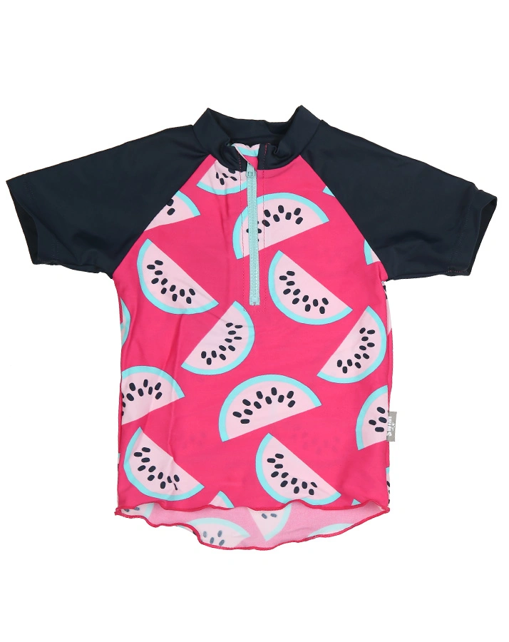 Kurzarm-Badeshirt MELONE in magenta