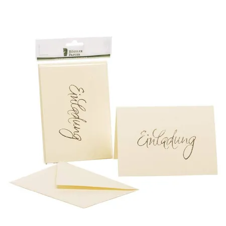 Rössler Papier Einladungen Chamois, B6
