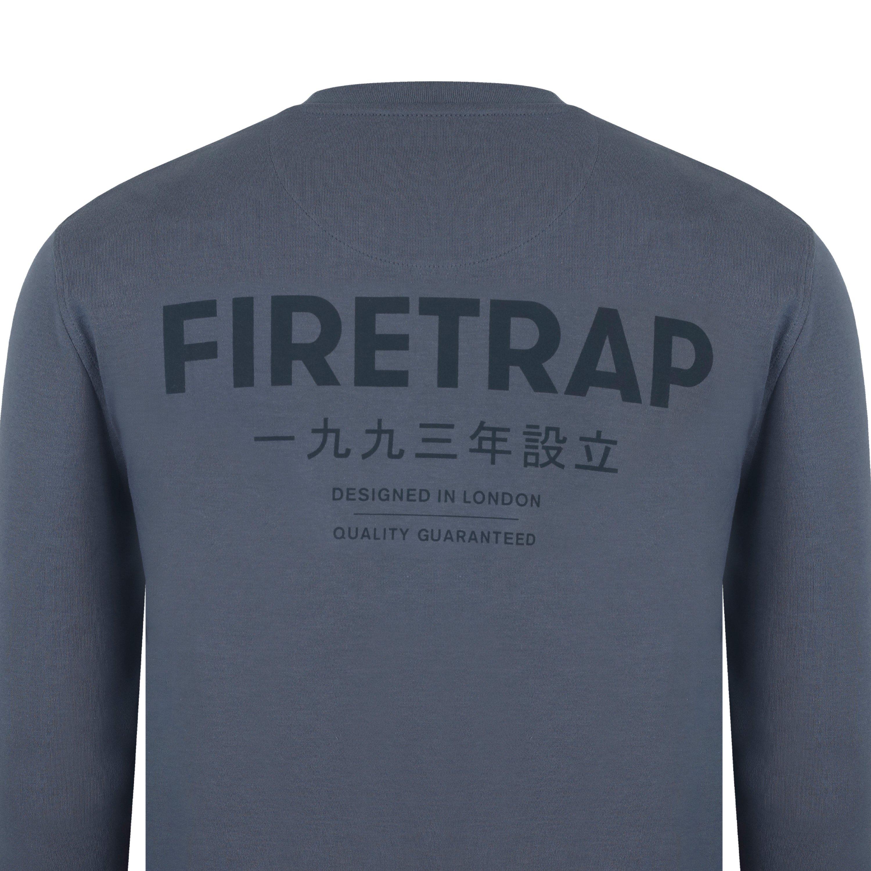 Firetrap Long Sleeve Garphic T Shirt Mens