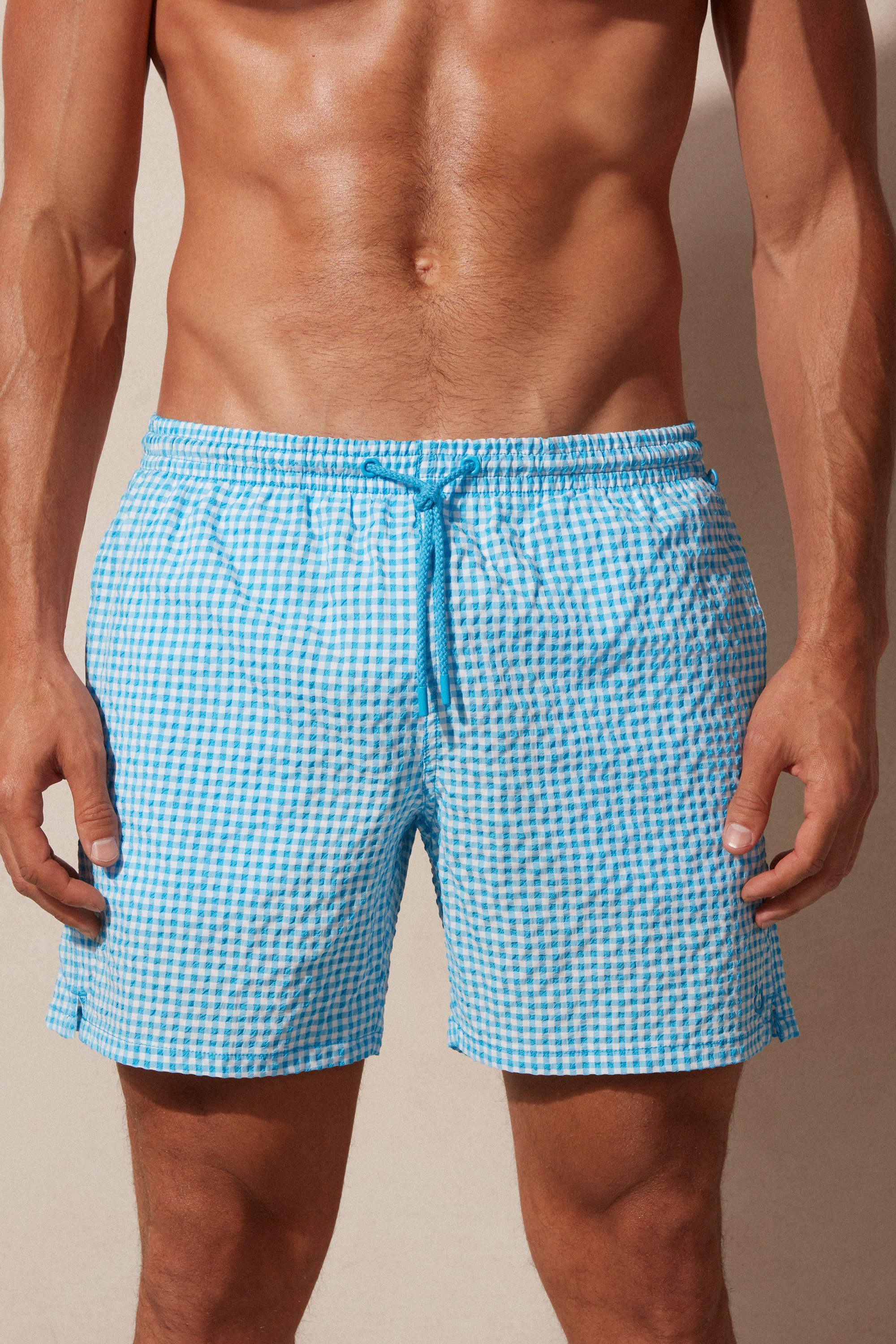 Maiô boxer Sirsaca com estampa Vichy
